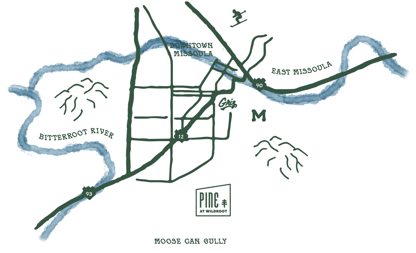 Pine at Wildroot Missoula Map